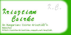 krisztian csirke business card